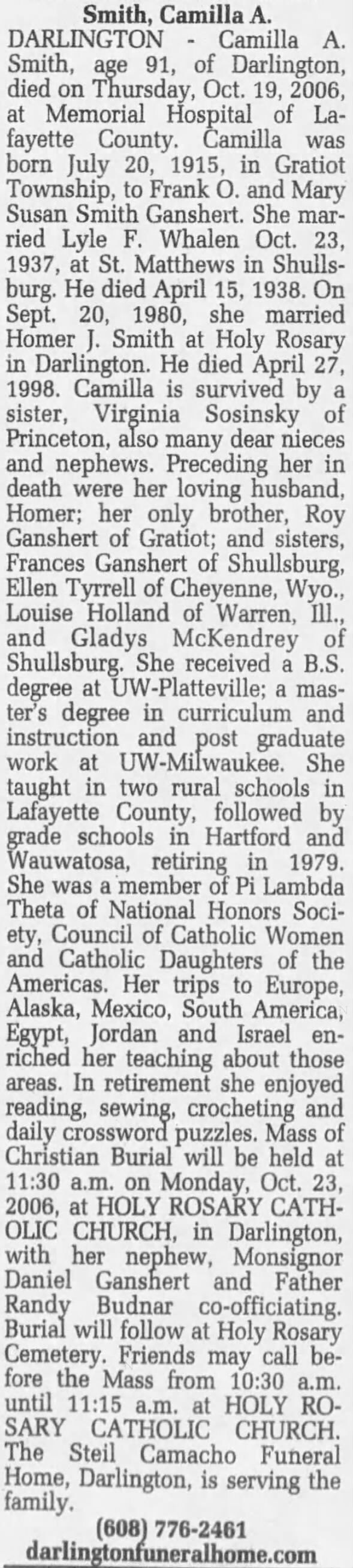 Clipping from Wisconsin State Journal